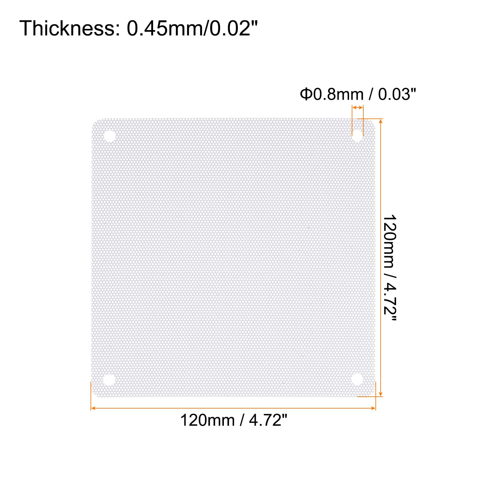 6PCS 120x120mm White PVC Computer Dust Filter Mesh - PC Case Cooler Fan Grills, Dustproof Cover for Computer Chassis & Speakers - Perfect for Gaming Rigs, Home Office & Server Rooms