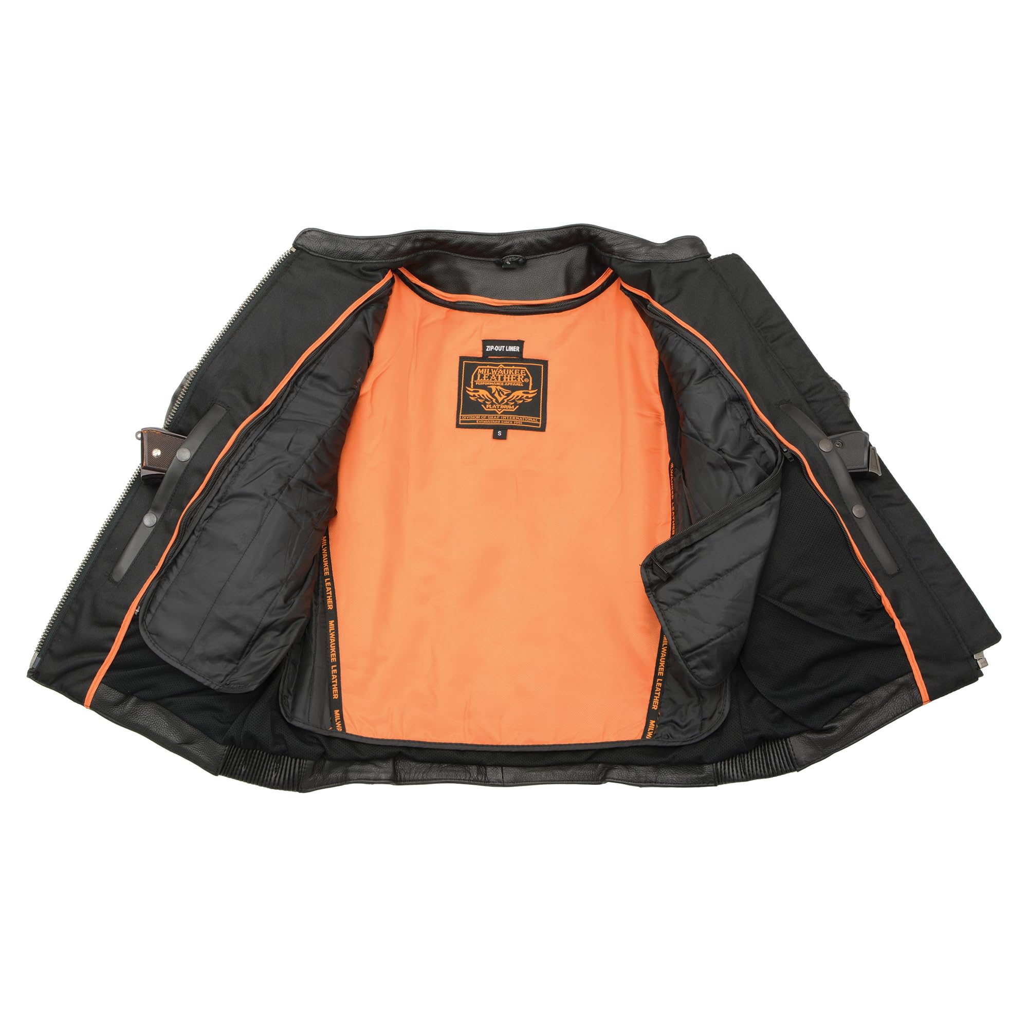 Milwaukee MLL2540 Women's Reflective Skulls Motorcycle Jacket - Soft Naked Cowhide Leather for Riding Safety | Perfect for Biker Ladies, Night Riding & Motorcycle Enthusiasts