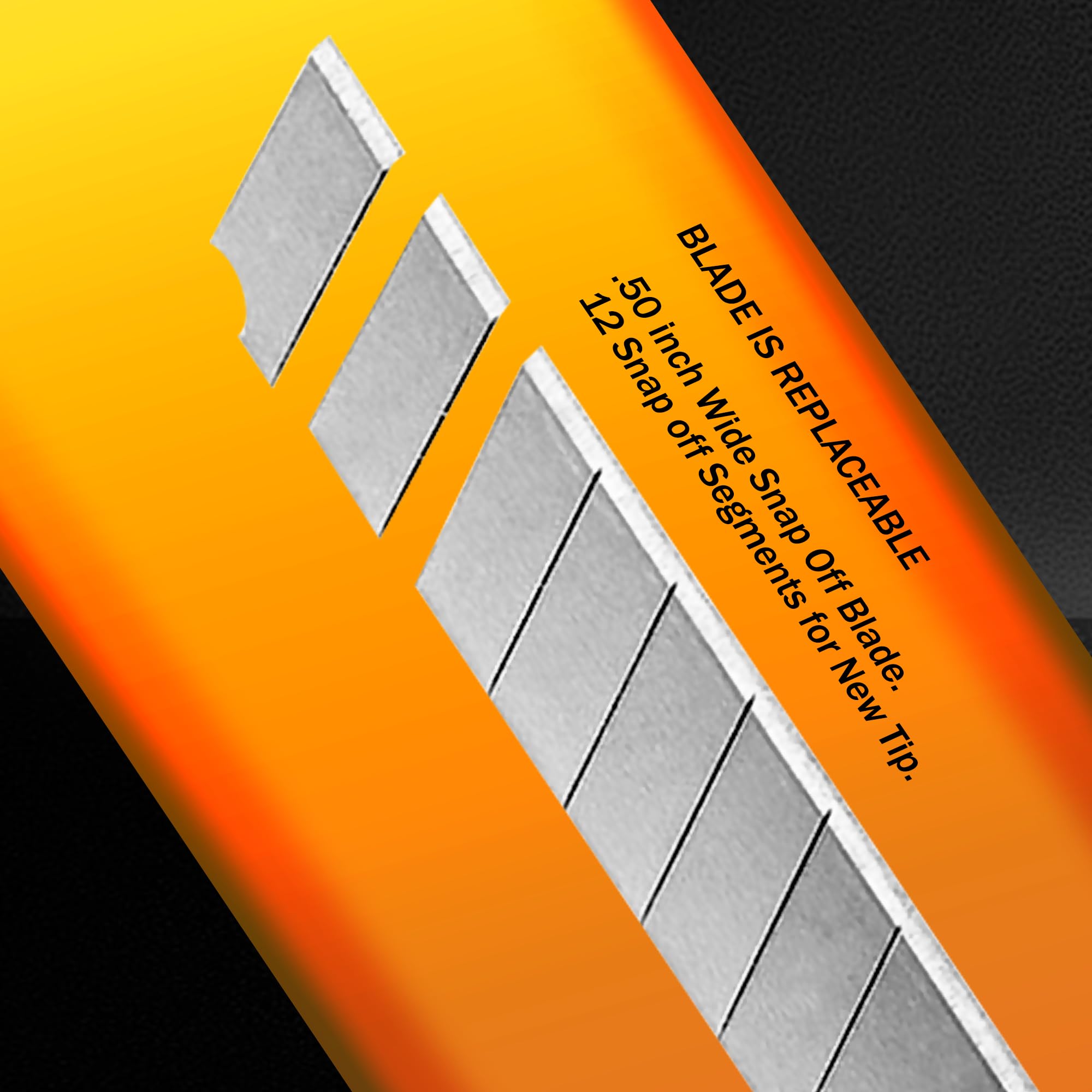 10-Pack Small Neon Orange Utility Knives with Snap-Off 9MM Blades - Heavy Duty Box Cutters for Warehouse, Office & DIY Projects