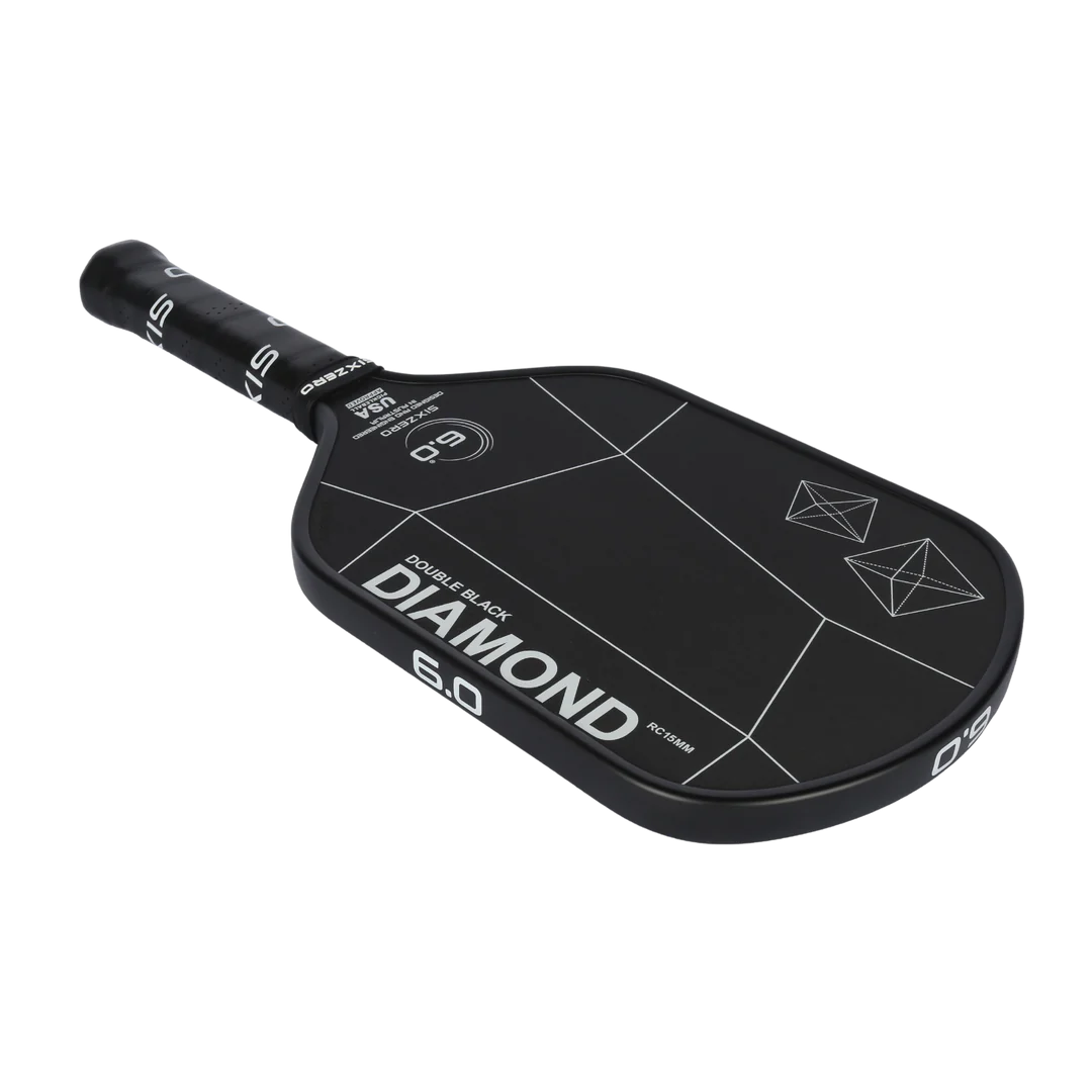 Six Zero Double Black Diamond Control 15mm Elongated Pickleball paddle
