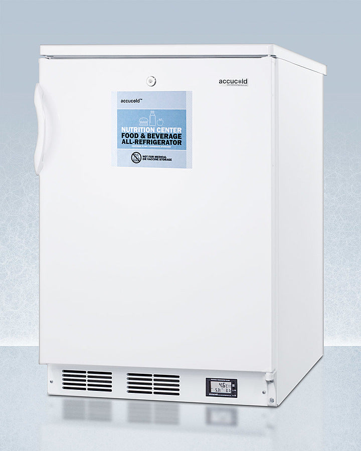 Accucold 24-Inch Wide Nutrition Center All Refrigerator FF6LW7NZ - Perfect for Medical Offices, Laboratories & Home Health Storage