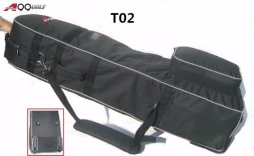 Premium T02 A99 Golf Travel Bag with Rolling Wheels - Heavy Duty Golf Club Protector for Air Travel & Storage - Durable Black Golf Case for Easy Transport & Protection