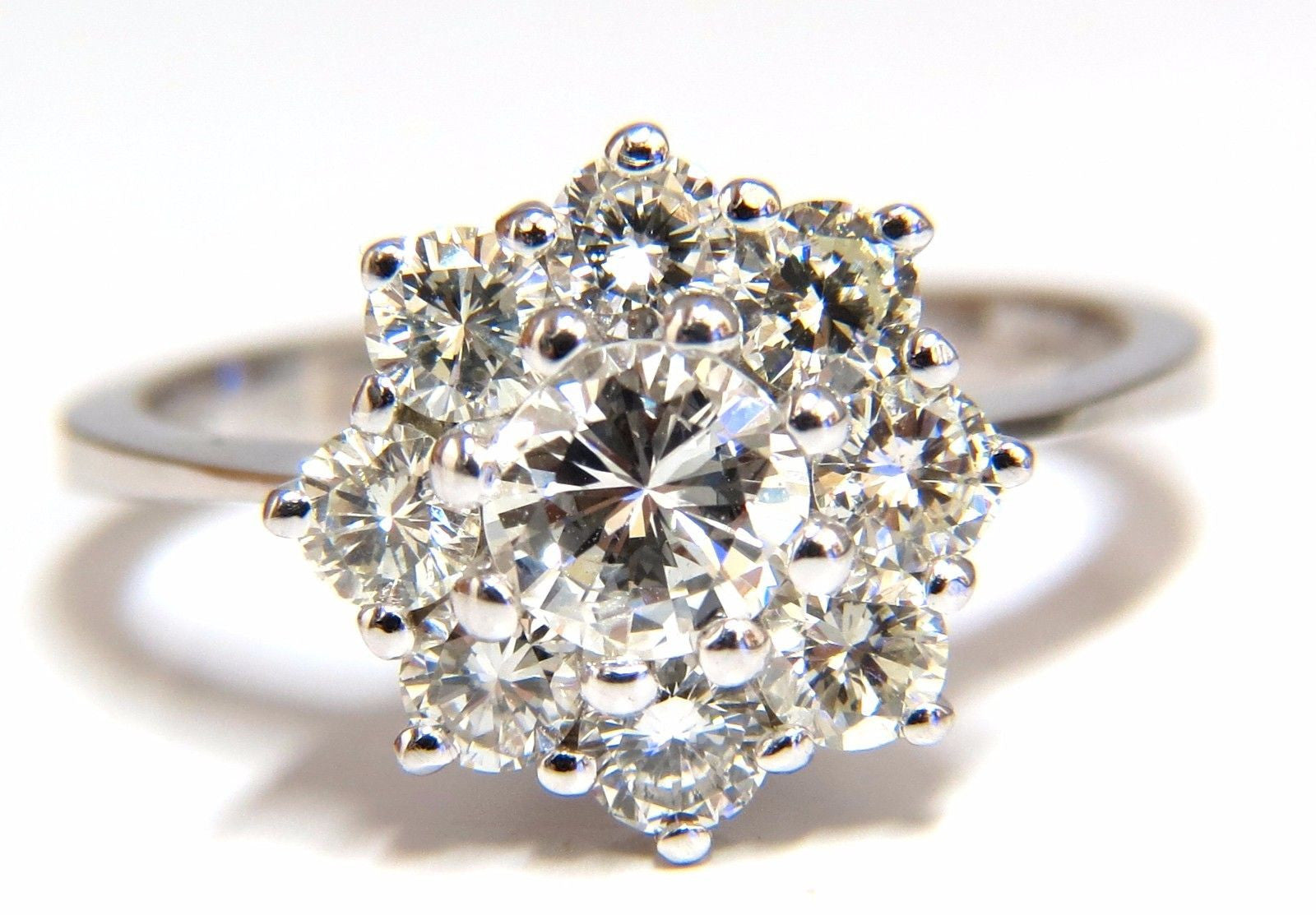 1.40ct Natural Diamond Cluster Ring in 14K Gold - Elegant Statement Jewelry for Weddings, Anniversaries & Special Occasions