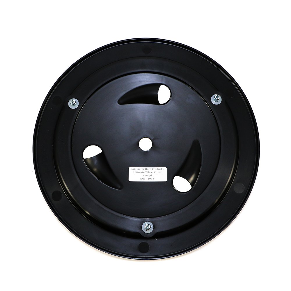Dominator Race Products 1013-BK Ultimate 15-Inch Black Vented Wheel Cover - Durable Car Wheel Protection for Racing & Off-Road Vehicles