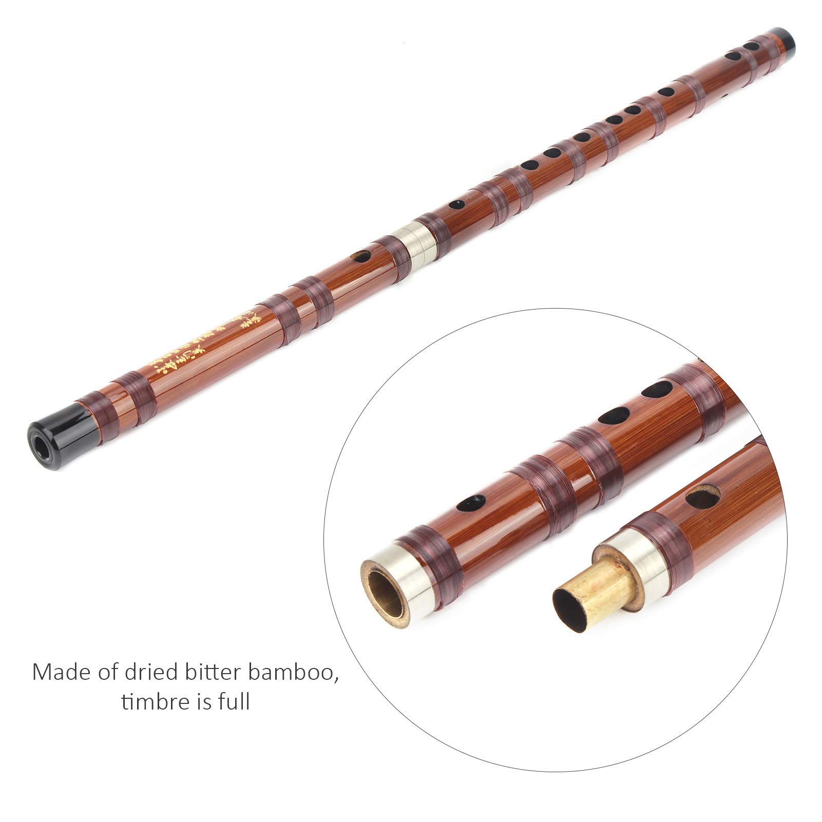 Bamboo Flute & Wooden Dry Bitter Flute Set - Traditional Orchestra Instruments with Storage Box ZD-02 | Adult Wooden Flutes for Beginners & Professionals | Perfect for Meditation, Music Practice & Cultural Performances