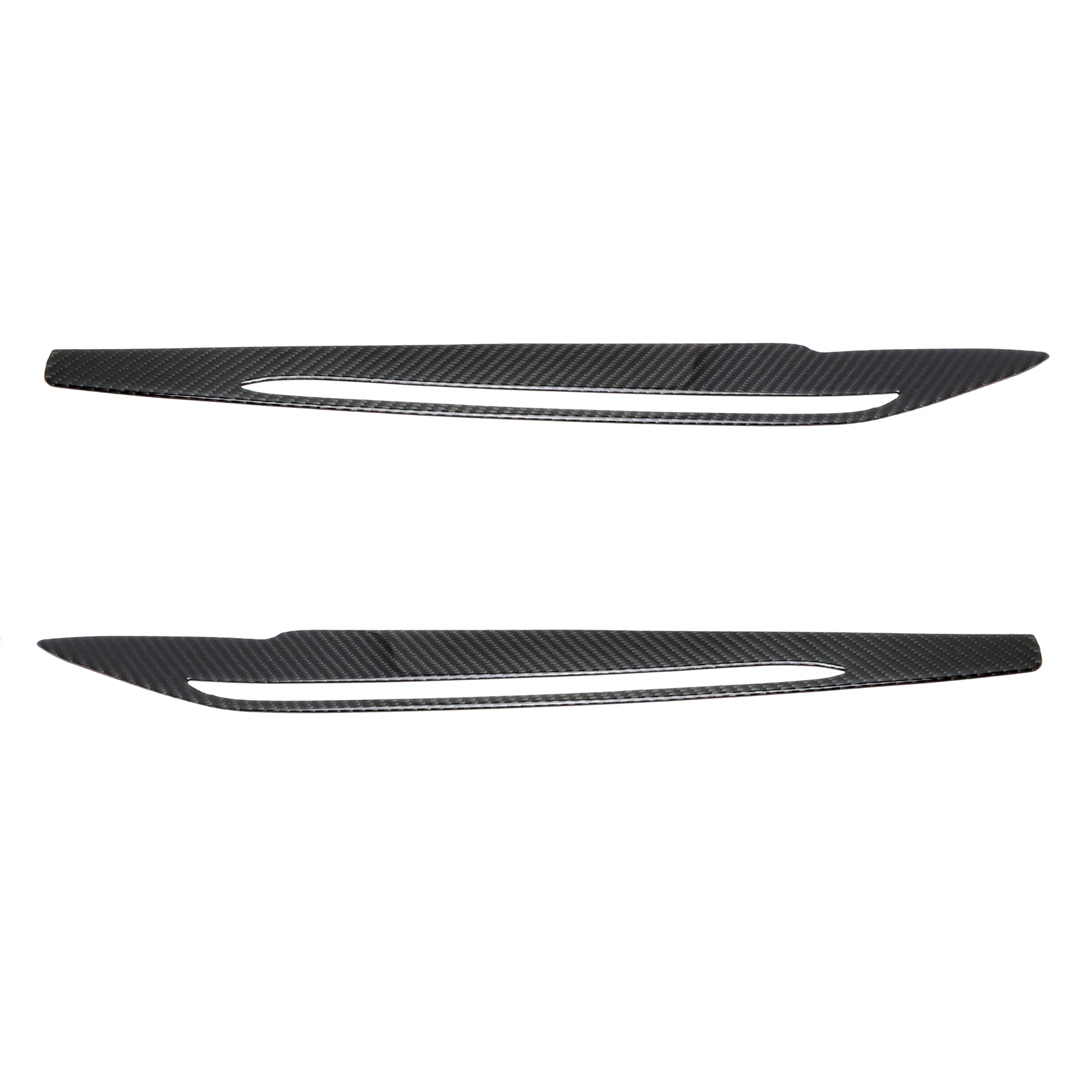 Premium Real Carbon Fiber Headlight Eyebrow Eyelid Trim for BMW F15 X5 & F16 X6 - High Gloss Black Finish - Enhances Vehicle Style & Protection - Perfect for Car Enthusiasts & Custom Builds