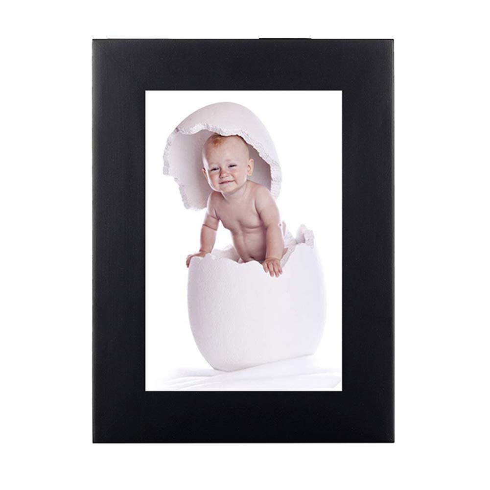 LIVMALL 3.5x5 Black Wood Picture Frame with HD Glass - Perfect for Tabletop Display
