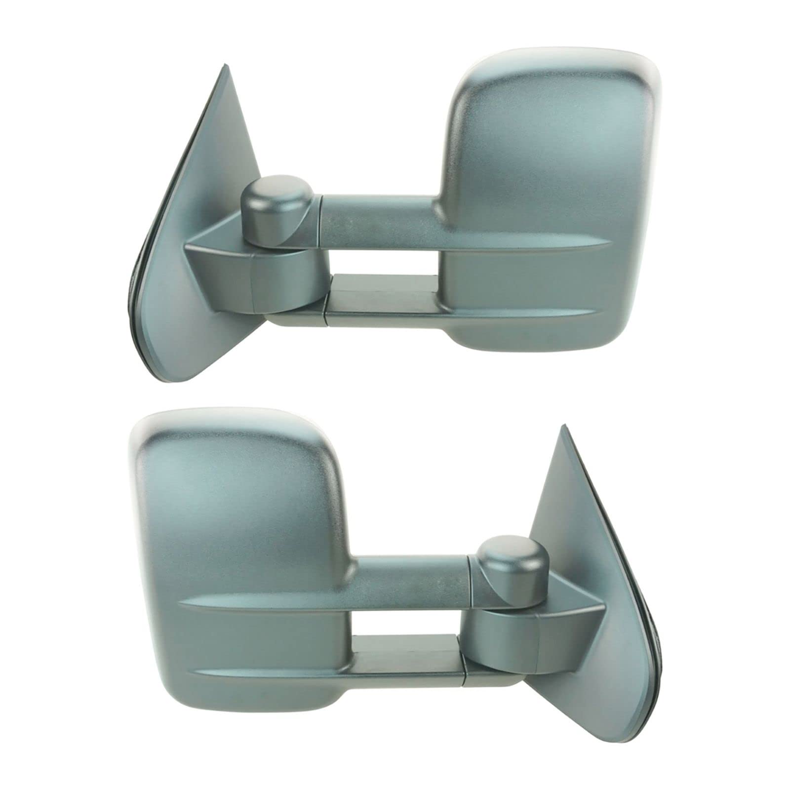 Chevy GMC Mirror Manual Towing Telescopic Textured LH RH Pair - Durable Side Mirrors for Trucks & Towing, Perfect for Off-Roading & Heavy-Duty Hauling