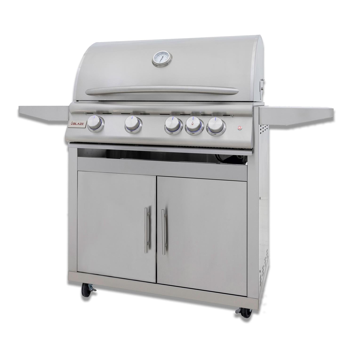 Blaze BLZ4LTE3LP 32-Inch 4-Burner Premium LTE+ Propane Gas Grill with Rear Burner & Built-In Lighting System - Perfect for Backyard BBQs, Outdoor Cooking & Patio Entertaining