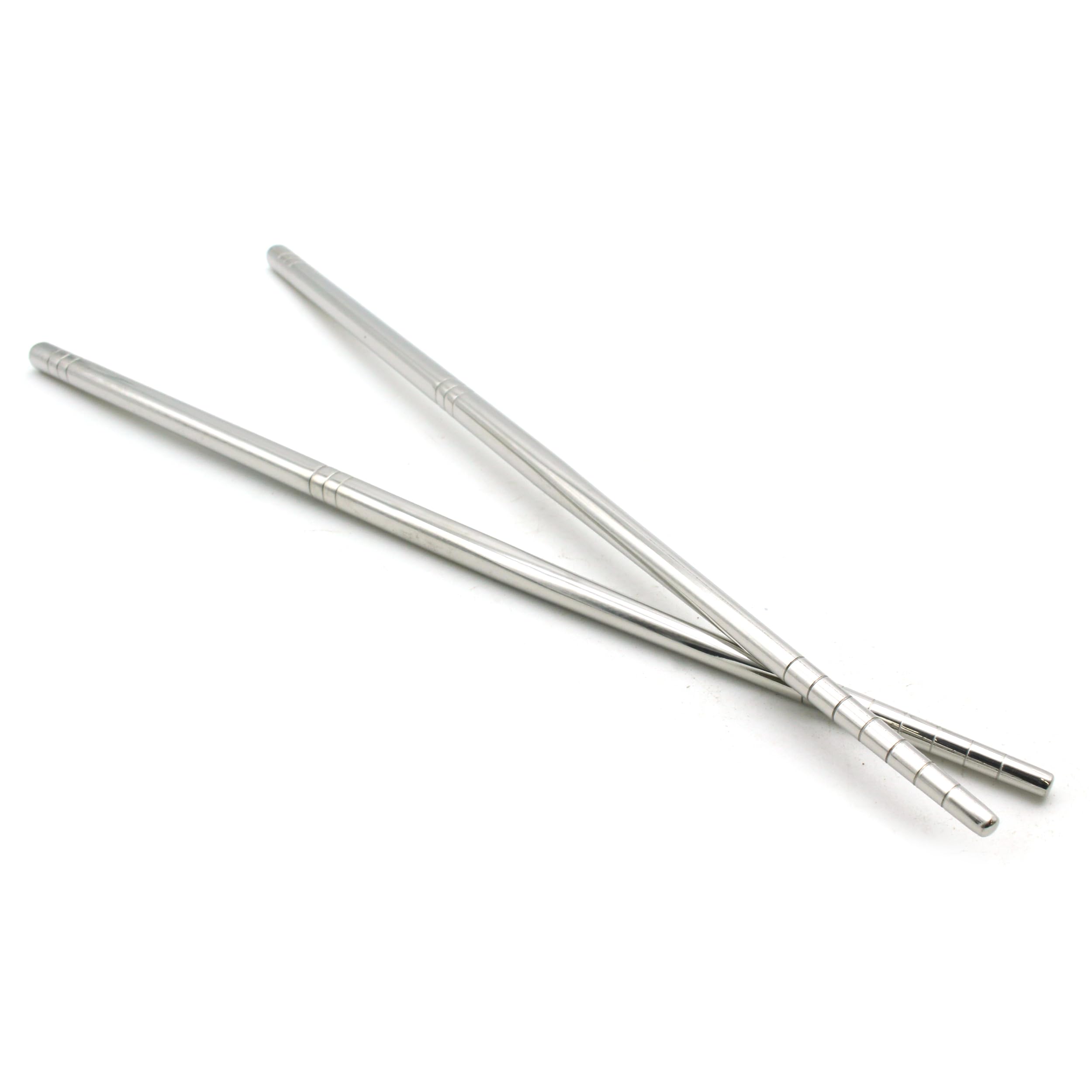 Premium Stainless Steel Chopsticks Set - 5 Pairs Reusable Dishwasher-Safe Metal Chopsticks - Square Lightweight Design for Asian Cuisine - Perfect for Sushi, Ramen, Hot Pot & Everyday Dining - Easy to Clean & No Color Fading - Silver Finish
