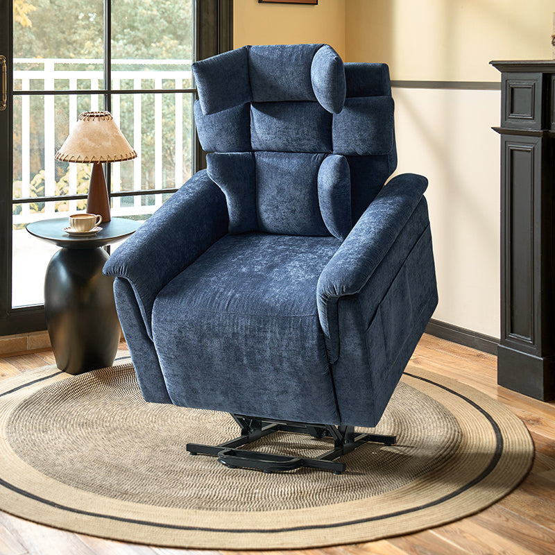 Lift Assist Power Recliner Geri Chair with Intense Massage & Heat - Electric Lift Chair for Elderly & Disabled - Perfect for Living Room, Bedroom & Home Care