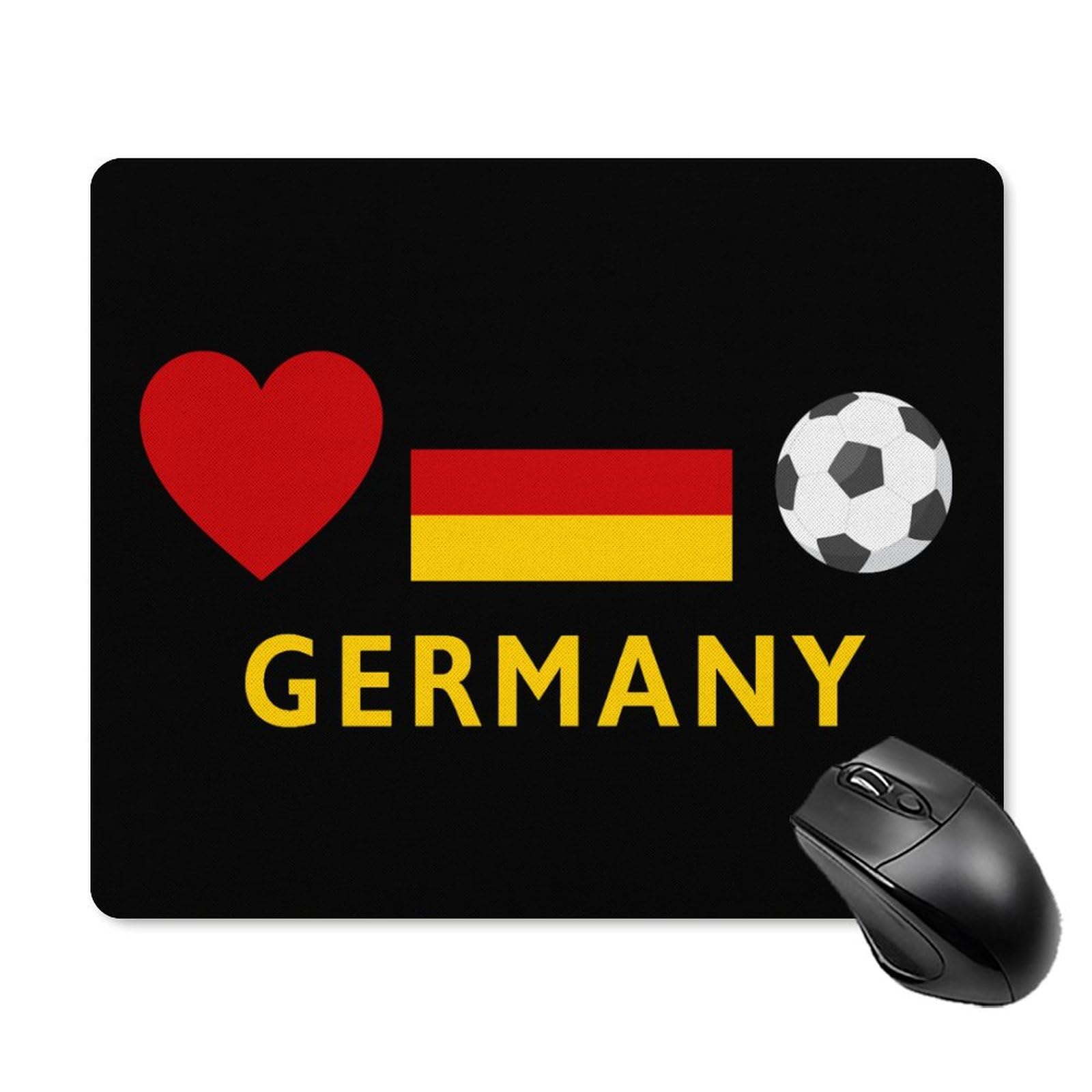 Germany Lover Football Durable Gaming Mouse Pad - Non-Slip Waterproof Mouse Mat for PC & Laptop - Perfect for Home, Office & Esports (18x22cm)
