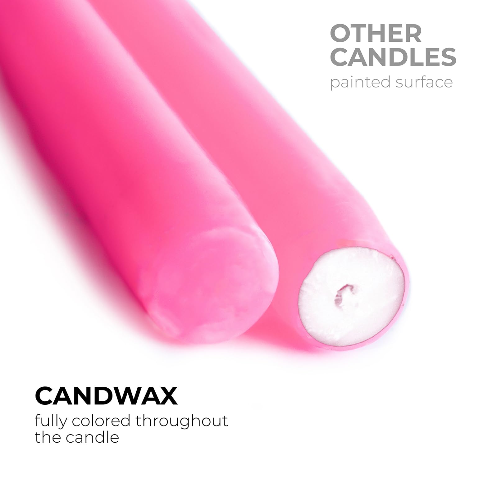 Premium 10 Inch Taper Candles Set of 12 - Dripless Unscented Candlesticks for Elegant Dining & Home Decor - Romantic Pink Dinner Candles for Weddings, Anniversaries & Holiday Centerpieces