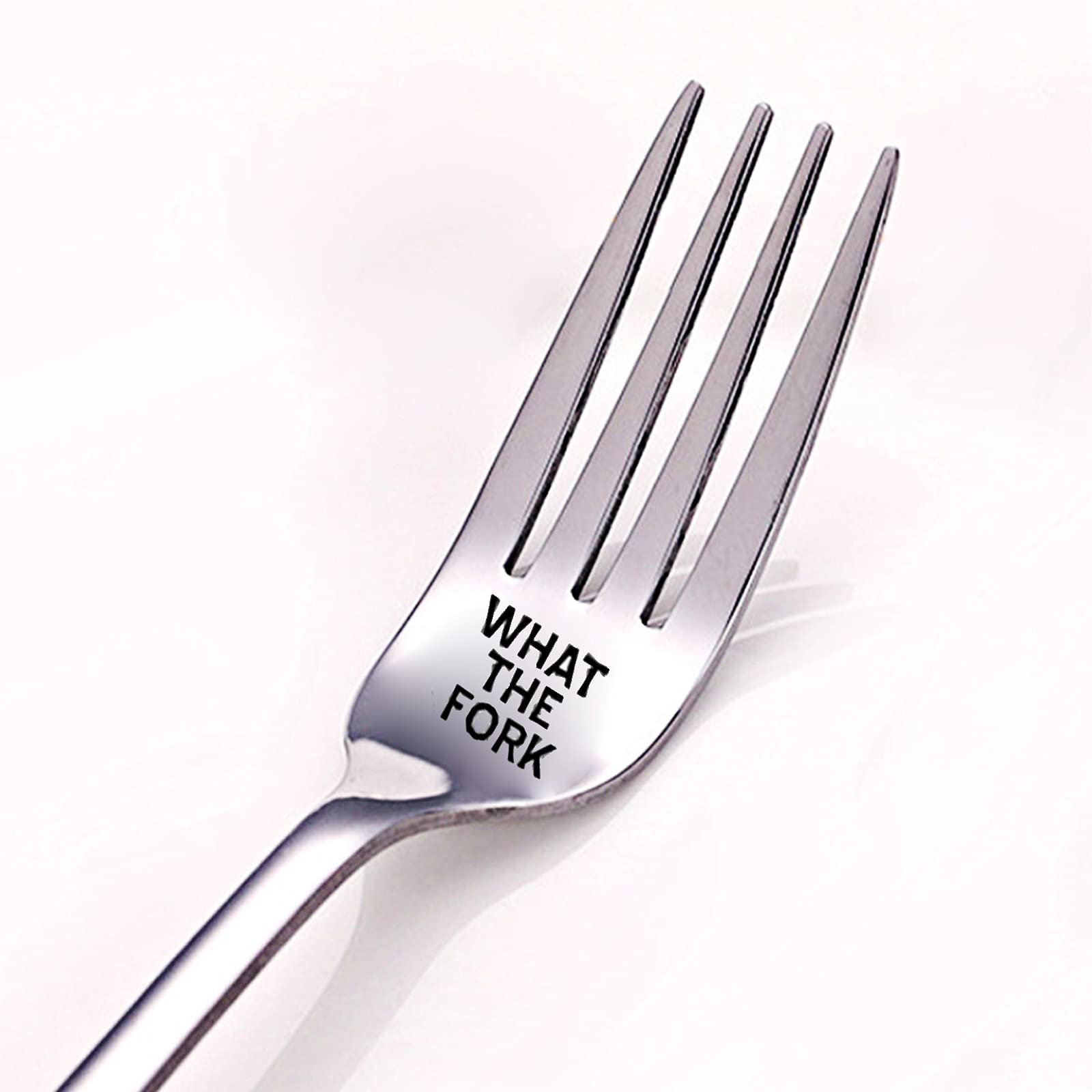 Funny Engraved Stainless Steel Dinner Forks - 8 Inch Inspirational 