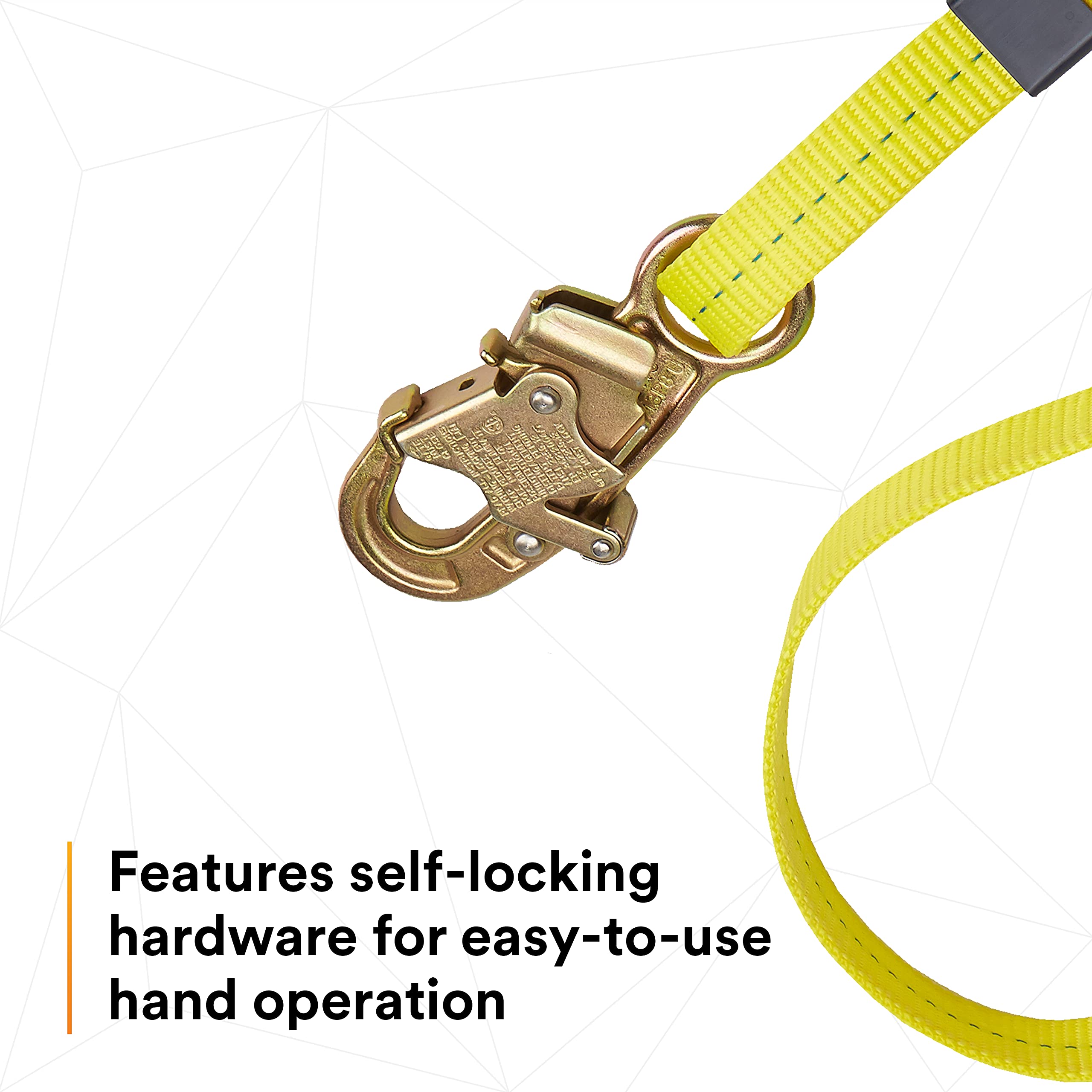 3M DBI-SALA 1231016 Adjustable Safety Lanyard 6-Foot Fall Protection with 3/4
