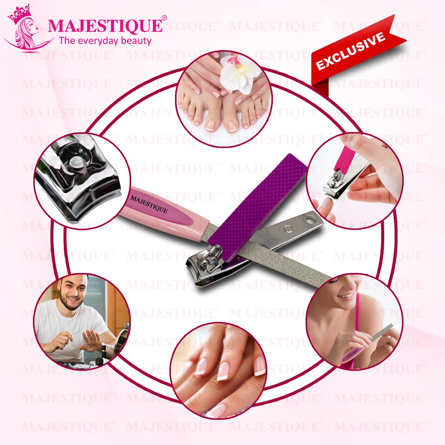 Professional Stainless Steel Nail File & Clipper Set - Smooth Nail Filing & Dead Skin Removal - High Quality Manicure Pedicure Tools (Pack of 2) - Perfect for Home Salon, Travel & Gift Giving