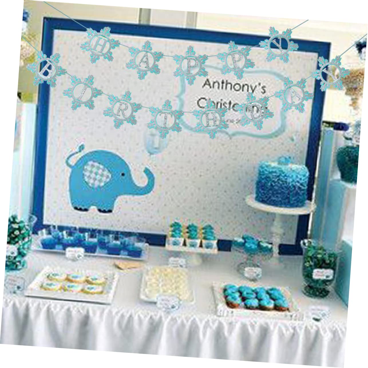 Birthday Party Decorations - Hanging Birthday Banner & Christmas Props for Party, Home, Wedding, and Holiday Decor