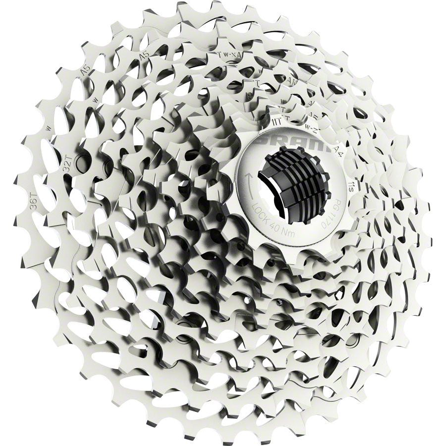 SRAM PG 1170 11-Speed Bike Cassette - 11-36T Silver | Compatible with Road & Mountain Bikes | Perfect for Cycling, Commuting & Off-Road Adventures