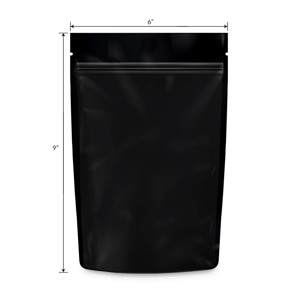 Premium Black Mylar Bags Smell Proof 1 Ounce (1000 Count) - 9