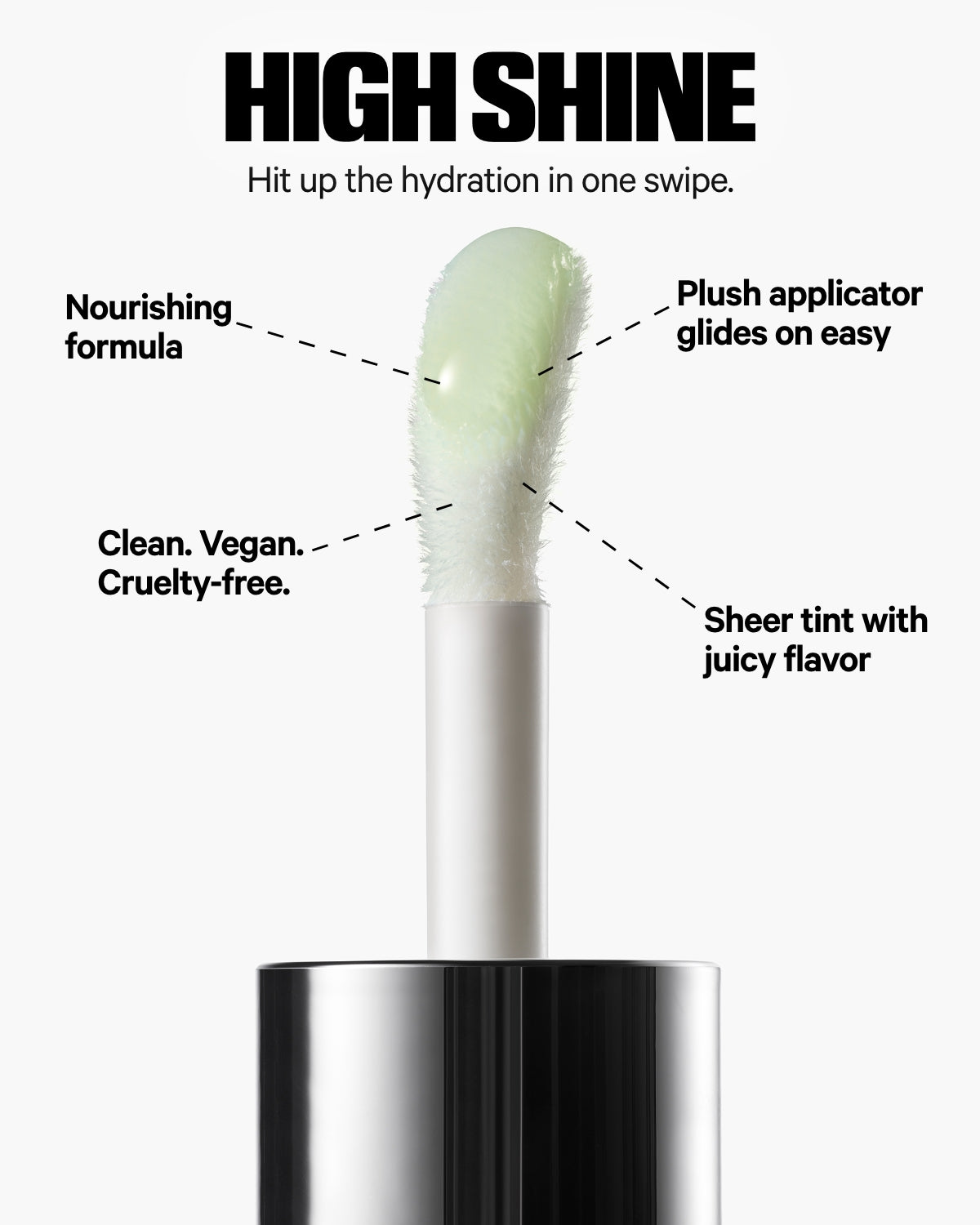 KUSH Sheer Hydrating Lip Oil - Moisturizing & Plumping Lip Treatment with Vitamin E | Perfect for Dry Lips, Daily Hydration & Makeup Prep