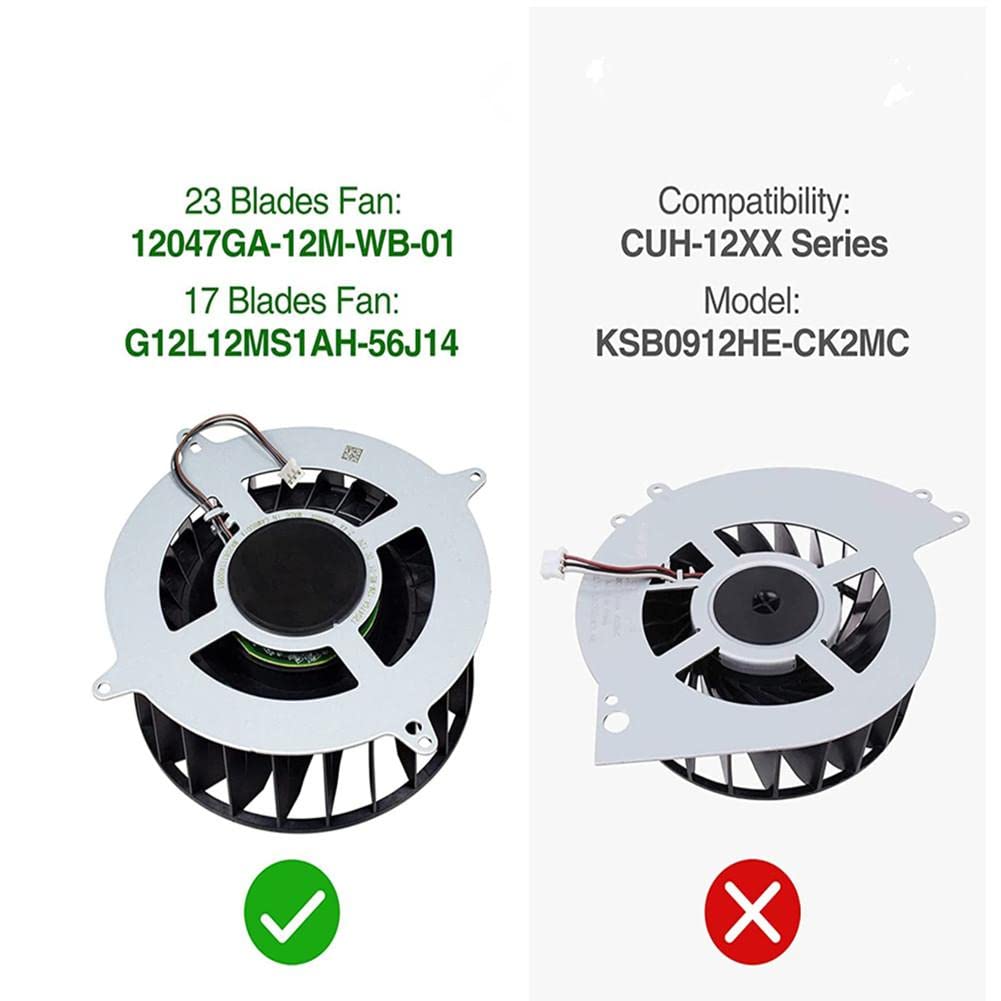 PS5 Replacement Internal Cooling Fan with 23 Blades - High Performance Console Cooling System for Gaming, Streaming & Extended Play Sessions