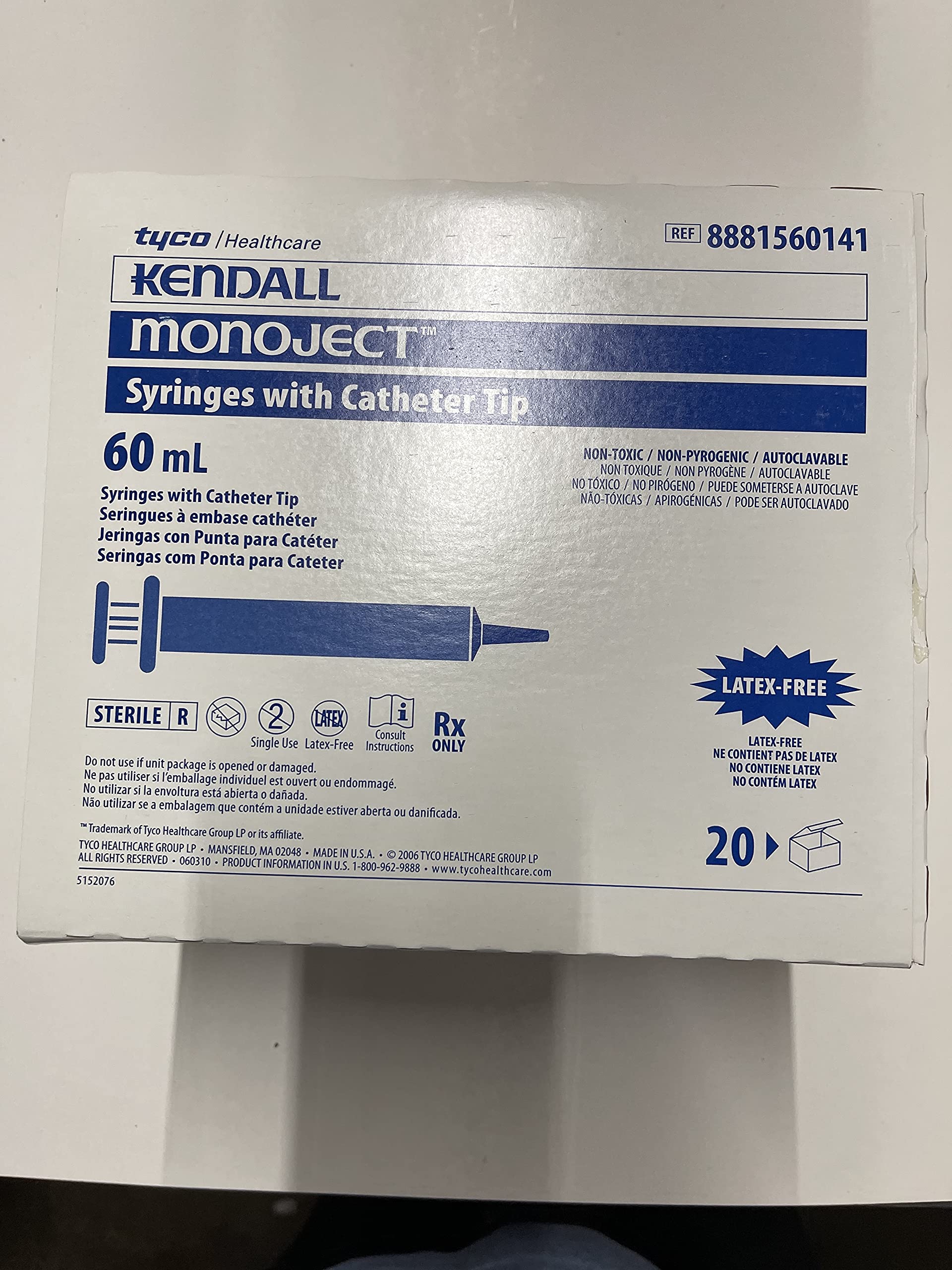 Monoject Syringes - Box of 100 Sterile Disposable Syringes for Medical, Veterinary & Lab Use | Perfect for Injections, Vaccinations & Liquid Measurements