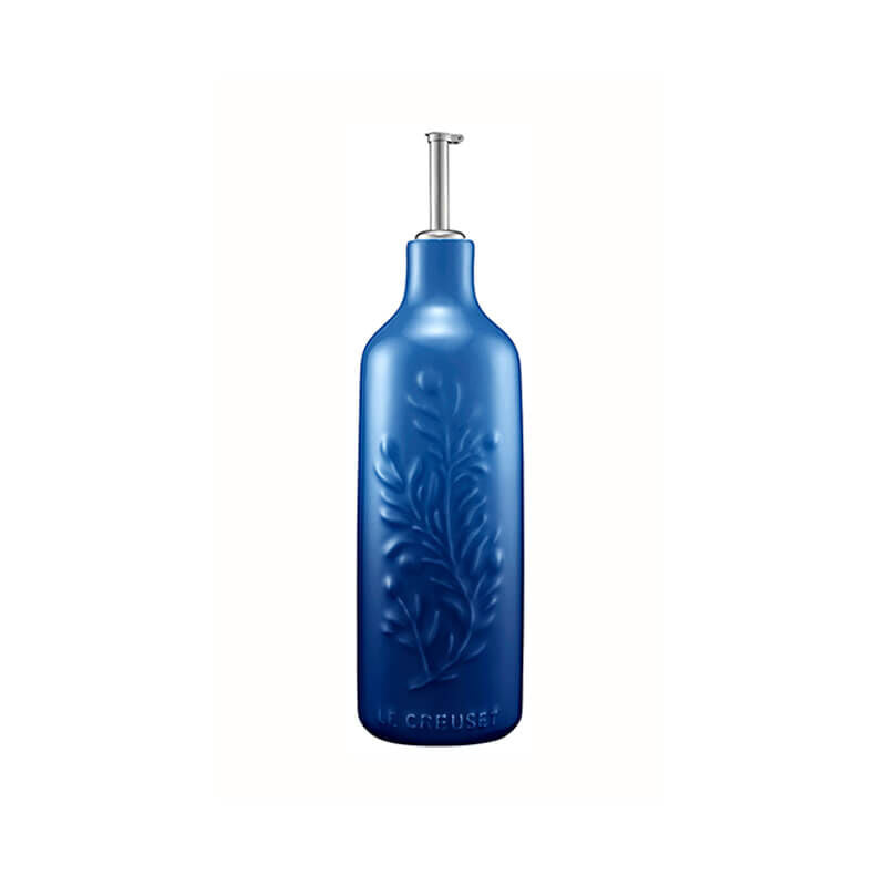 Le Creuset Premium Oil Cruet with Drip-Free Spout - 8 oz, Cobalt Blue - Perfect for Olive Oil, Vinegar & Salad Dressing - Ideal for Kitchen, Dining Table & Gourmet Cooking