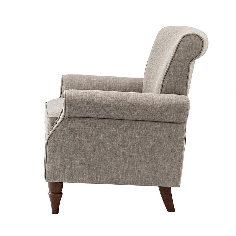 Hypanis Upholstered Armchair with Solid Wood Legs - Modern Living Room Accent Chair for Home, Office & Reading Nook - Comfortable Lounge Chair for Relaxing & Decor