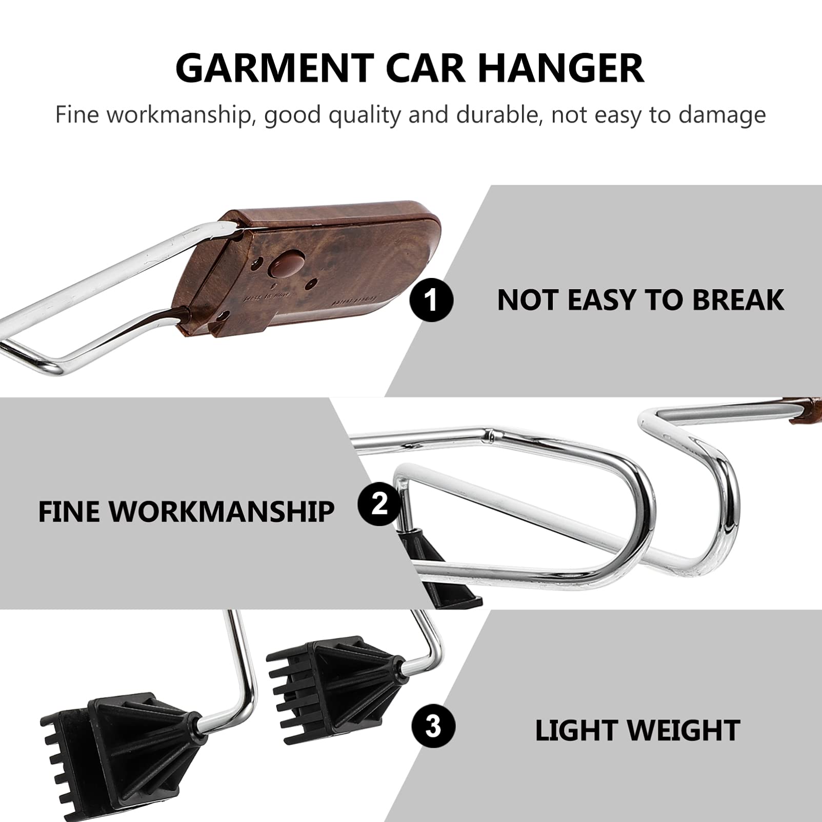 BESPORTBLE 1pc Stainless Steel Car Hanger Headrest Hook - Heavy Duty Truck Seat Coat Rack for Jackets, Shirts & Clothes - Perfect for Backseat Organization & Road Trips