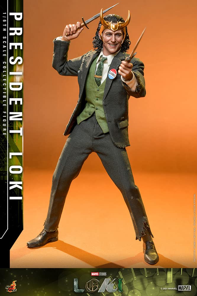 Hot Toys 1:6 Scale President Loki Collectible Figure - Marvel Loki Action Figure for Display & Collection - Perfect for Marvel Fans & Collectors