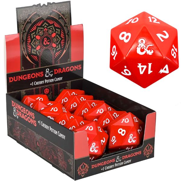 Dungeons & Dragons D20 Dice Set with 1oz Cherry Potion Tin - Perfect for Tabletop RPG Gaming, D&D Sessions & Collector's Display