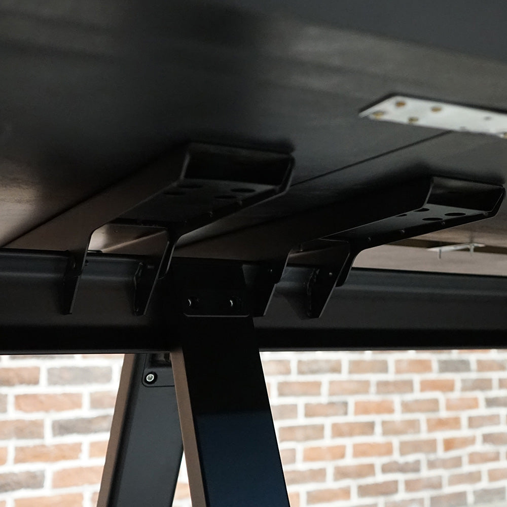 Premium DOLAN 12ft Boardroom Meeting Table - Black Concrete Finish for Executive Offices & Conference Rooms - Ideal for Corporate Meetings & Professional Workspaces