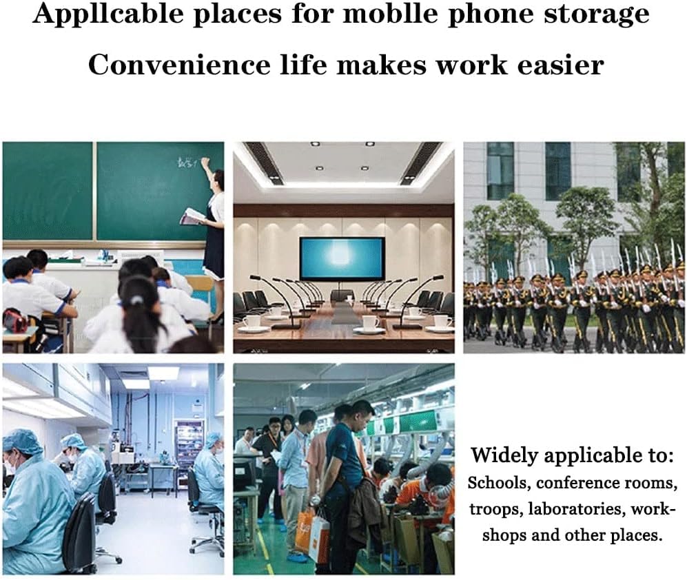 Lockable Wall Mounted Cell Phone Storage Cabinet - Secure Phone Holder Box with Carry Handle for Schools, Offices & Retail Stores (36 Slots)