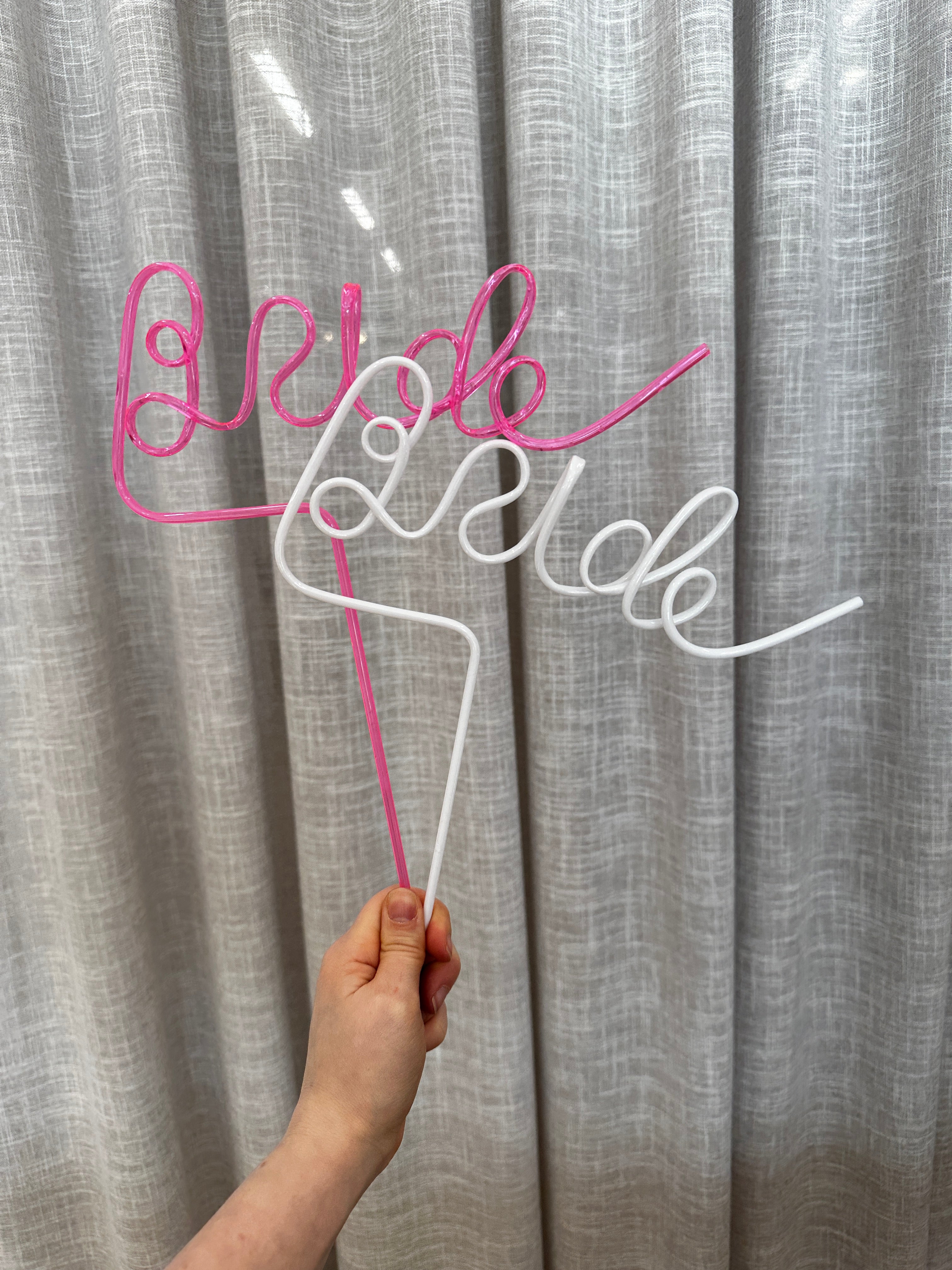 Pink Straws for Wedding Brides - Elegant Disposable Drinking Straws for Bridal Showers, Bachelorette Parties & Wedding Receptions - Perfect for Champagne, Cocktails & Bridal Drinks
