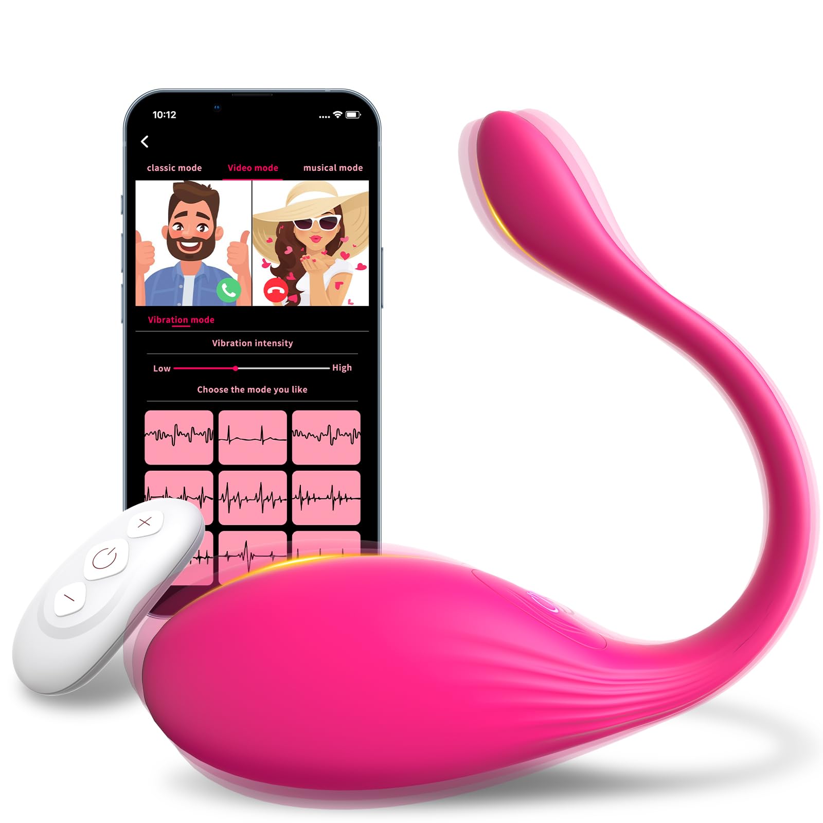 Premium APP Remote Control Vibrator - Wearable Panty Mini G-Spot Bullet Egg with 10 Vibration Modes | Rose Dildo Clitoral Vaginal Anal Stimulator for Women & Couples | Perfect for Long-Distance Play, Date Nights & Solo Pleasure