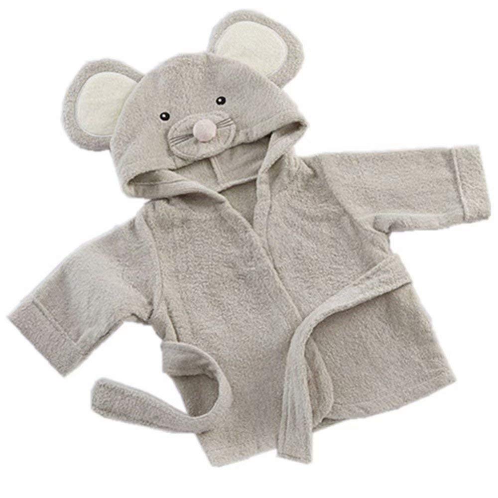 Baby Hooded Bathrobe Towel - Ultra Absorbent Unisex Infant & Toddler Bath Towel with Hood | Soft Terry Blanket for Newborn, Baby Shower Gift & Spa Time
