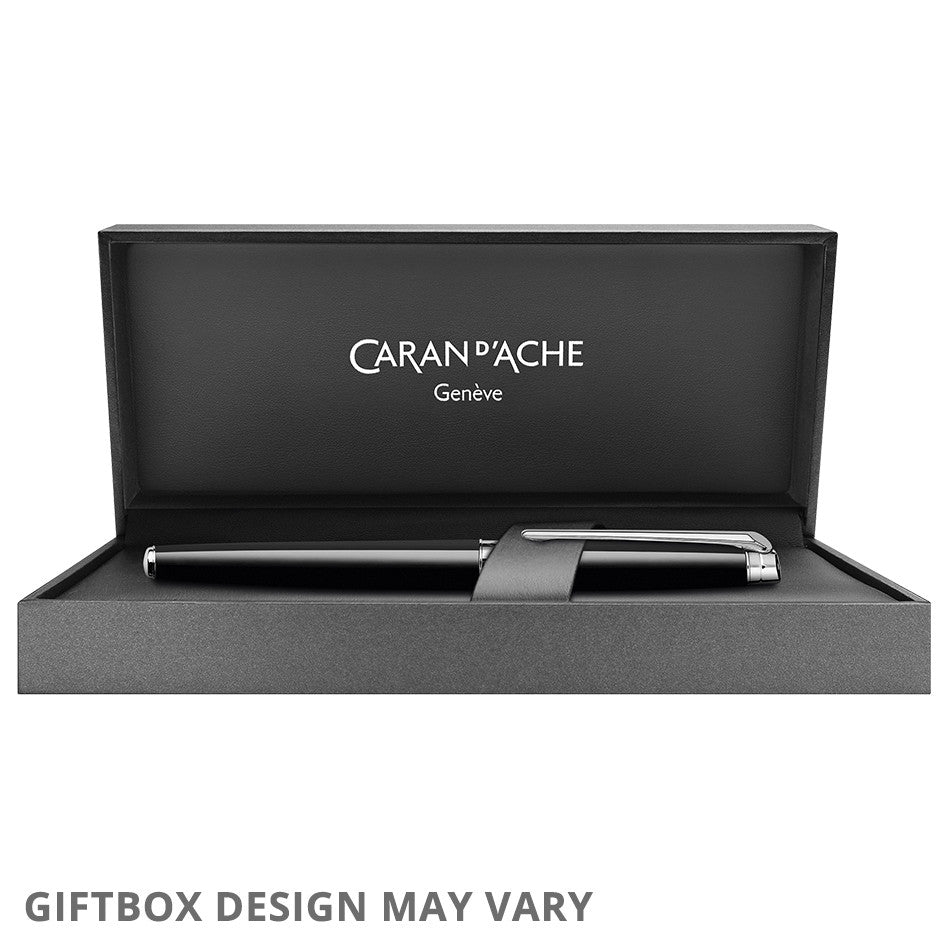 Premium Caran d'Ache Leman Slim Ebony Fountain Pen - Luxury Writing Instrument for Professionals & Collectors - Perfect for Business Signatures, Journaling & Gift Giving