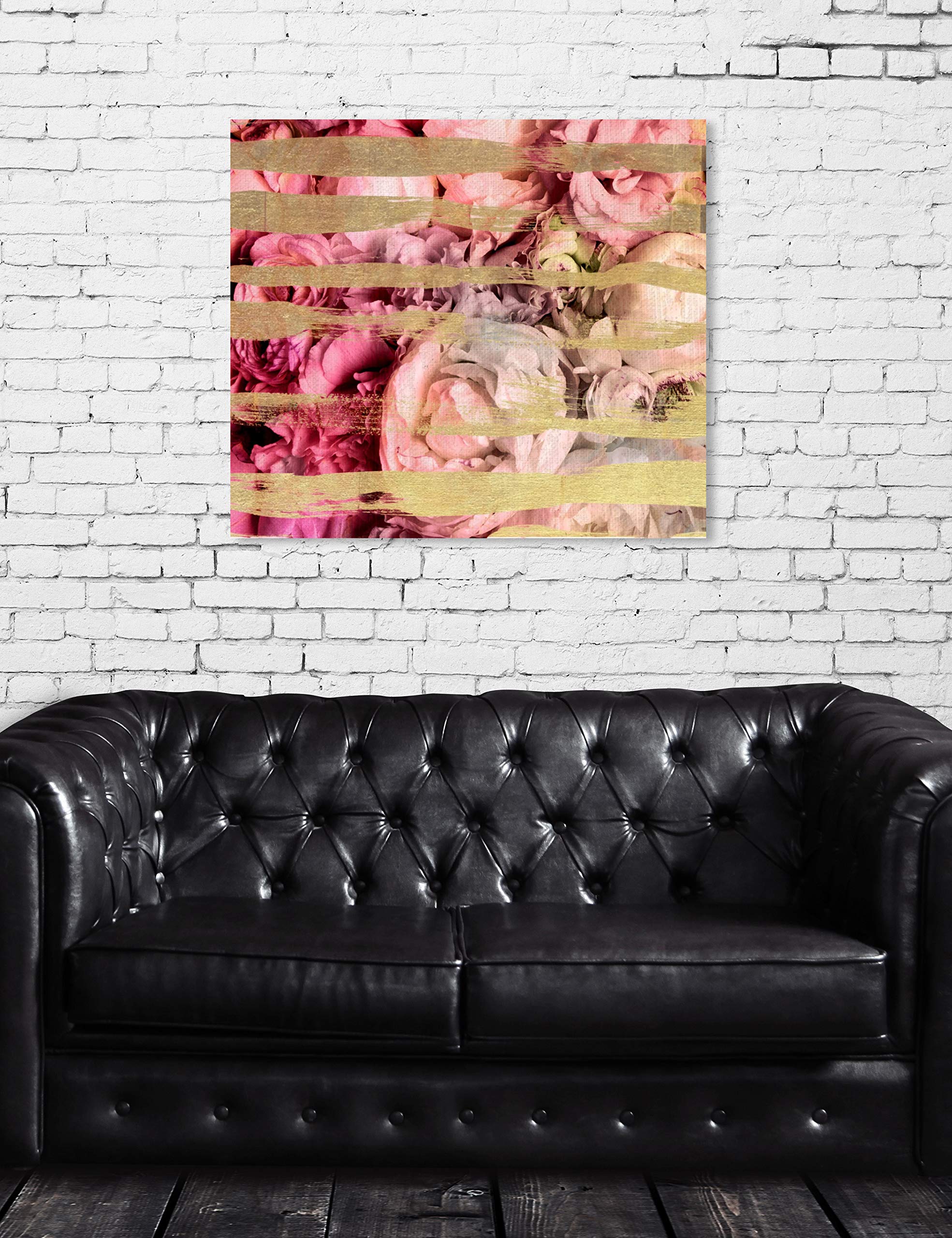 Abstract Wall Art Canvas Print 'Fields of Rose' - 16