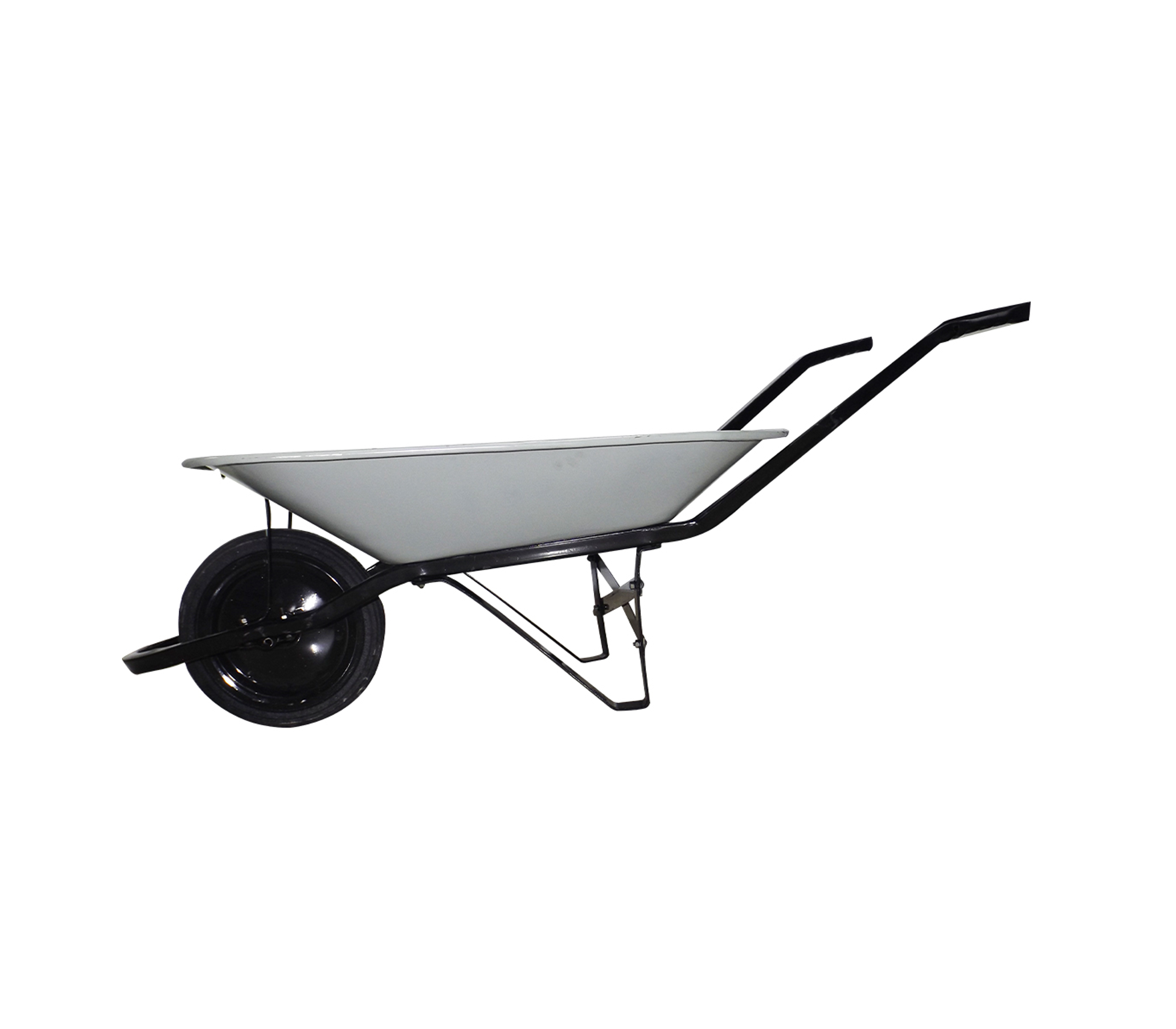 Heavy Duty 55L Gray Mason Wheelbarrow for Construction and Gardening - Perfect for Hauling Cement, Soil, and Building Materials