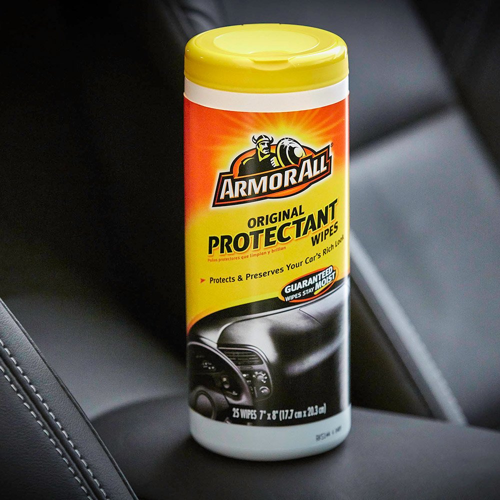 Armor All Original Protectant Wipes - 25 Count | Disposable Car Cleaning Wipes for Interior Protection, Shine & Revitalization | Perfect for Car Dashboard, Seats & Vinyl Surfaces