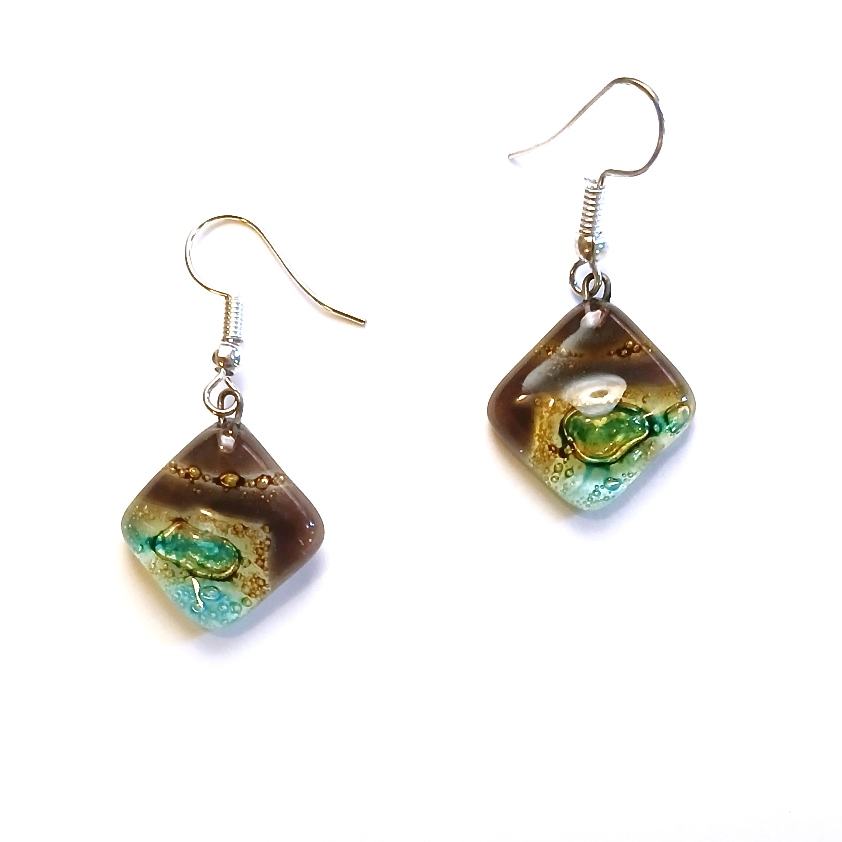 Elegant Glass Earrings with Diamond Accents - Perfect for Parties, Weddings & Special Occasions