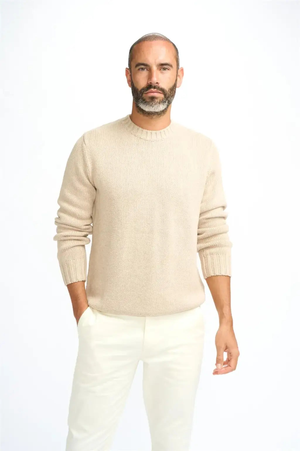Cavani Men's Farrel Plain Jumper - Classic Slim Fit Sweater for Casual Wear & Office Outfits | Winter Warm Knit Pullover for Men
