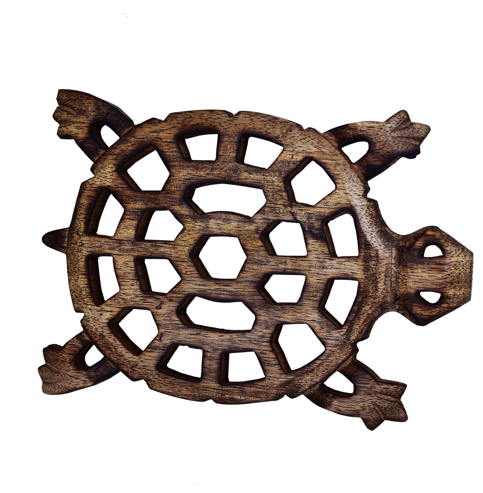 Purpledip Wooden Trivet & Coaster Set - Heat Resistant Hot Pad Mat for Dining Table, Kitchen Counter - 'Take It Slow' Design - Perfect for Hot Dishes, Pots, and Pans - Ideal for Home Decor, Dinner Parties, and Daily Use