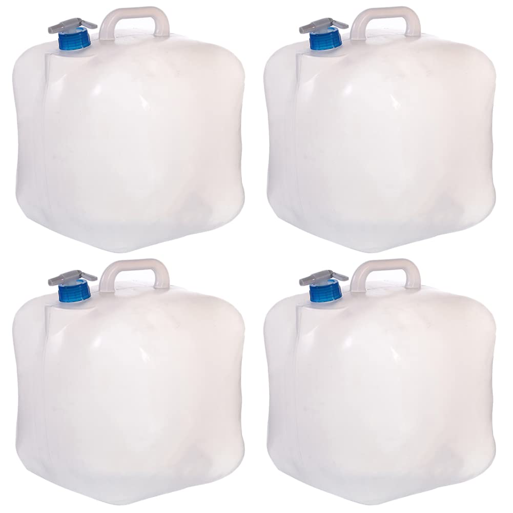 Collapsible Water Container with Spigot - 5 Gallon Portable Water Storage Jug with Handle - Emergency Water Cube Bag for Camping, Hiking, Travel & Outdoor Activities - BPA Free Plastic Folding Water Bottle for Emergency Preparedness & Disaster Kits