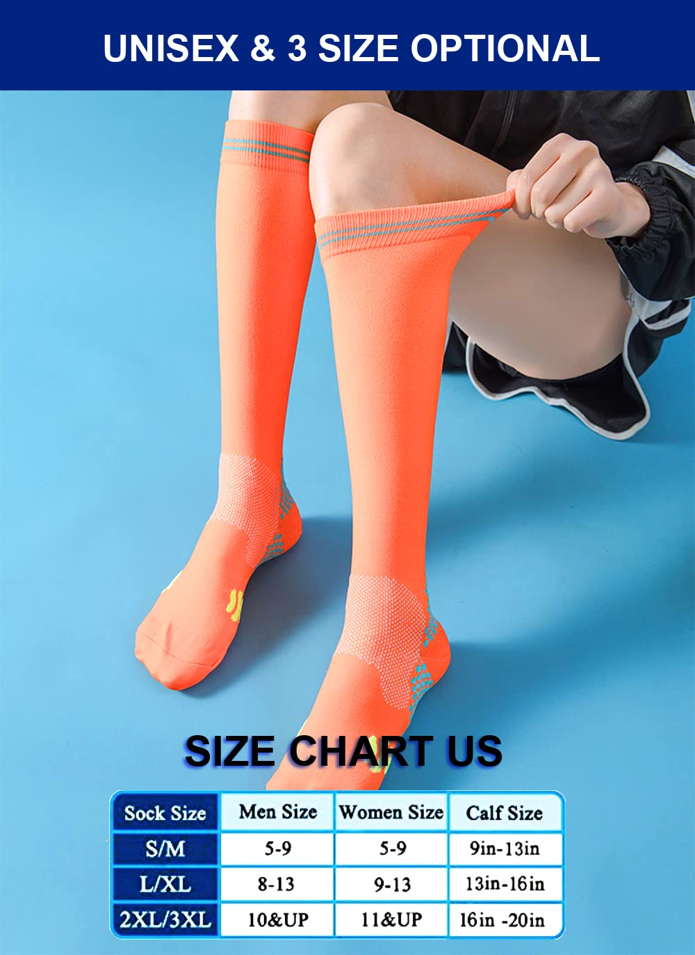 3 Pairs Women's Compression Socks 20-30 mmHg Knee High - Medical Grade Support for Circulation, Swelling Relief & Varicose Veins - Perfect for Nurses, Travel, Pregnancy & Post-Surgery Recovery
