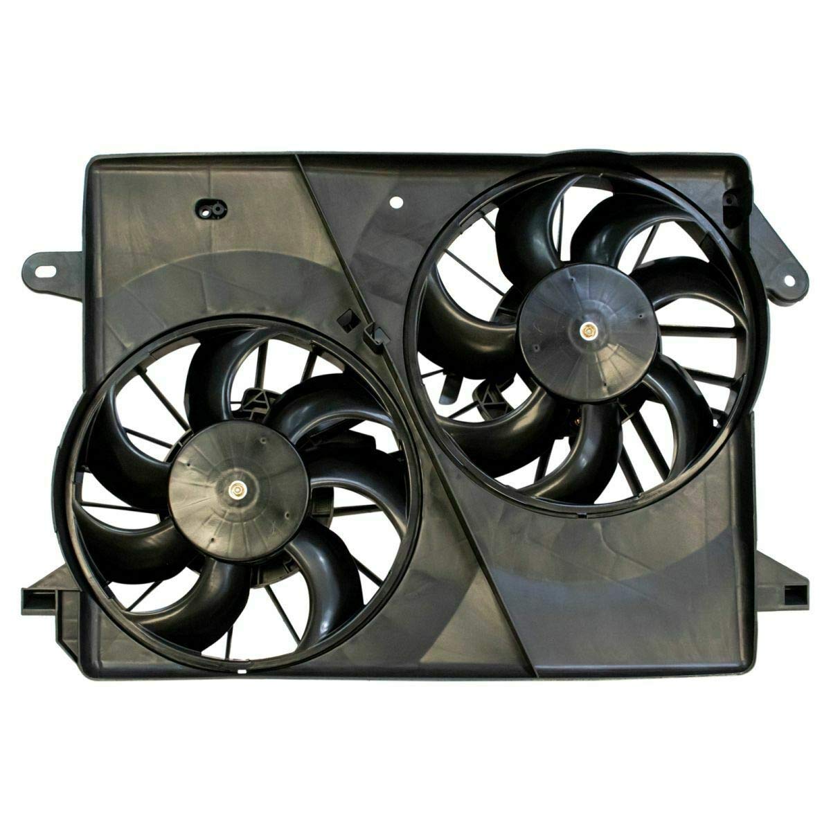Dodge Chrysler Charger Magnum 300 Radiator Dual Cooling Fan & Motor Assembly Replacement - High Performance Cooling System for Hot Weather & Heavy Duty Driving