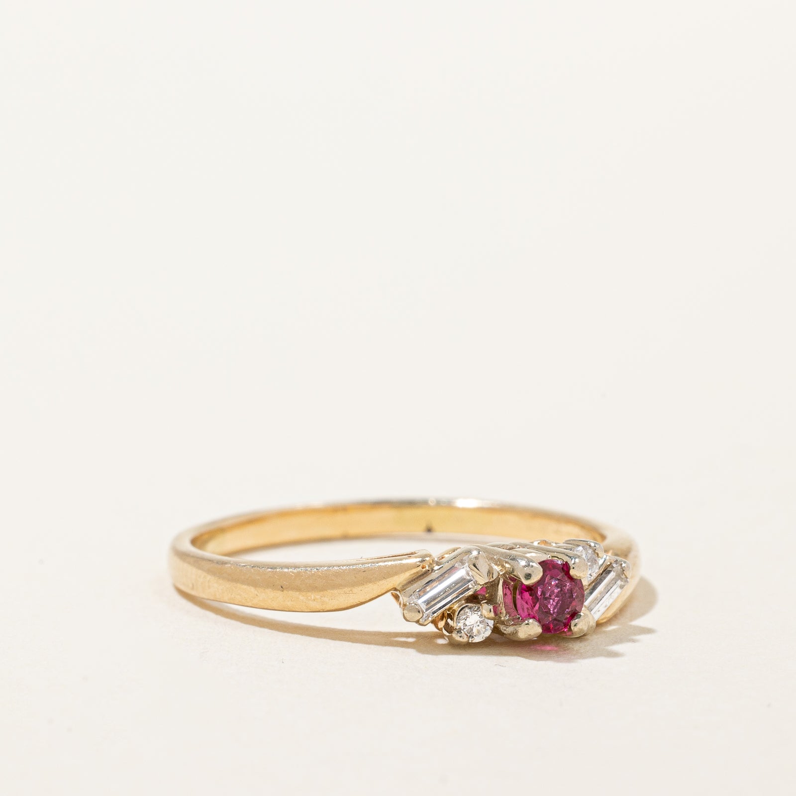 Exquisite Ruby & Diamond Ring | 0.11ct Natural Ruby & 0.05ctw Diamond Accents | Size 7 | Perfect for Anniversary, Engagement & Special Occasions