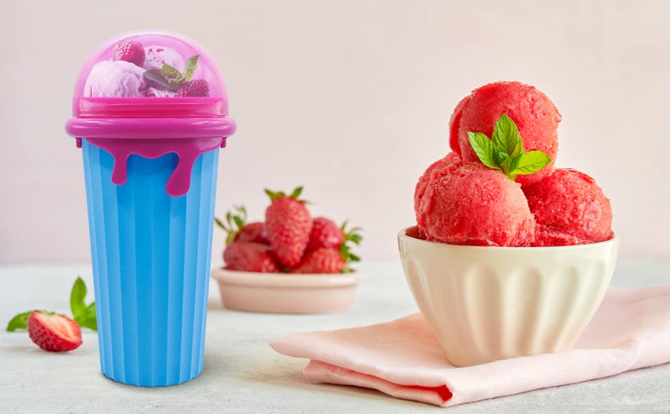 Premium 500ML Slushy Maker Cup - Large Capacity Frozen Magic Cup for Milkshakes, Smoothies & Slushies | Perfect for Summer Parties, BBQs & Kids Treats | BPA-Free Freeze Mug with Quick Cooling Technology