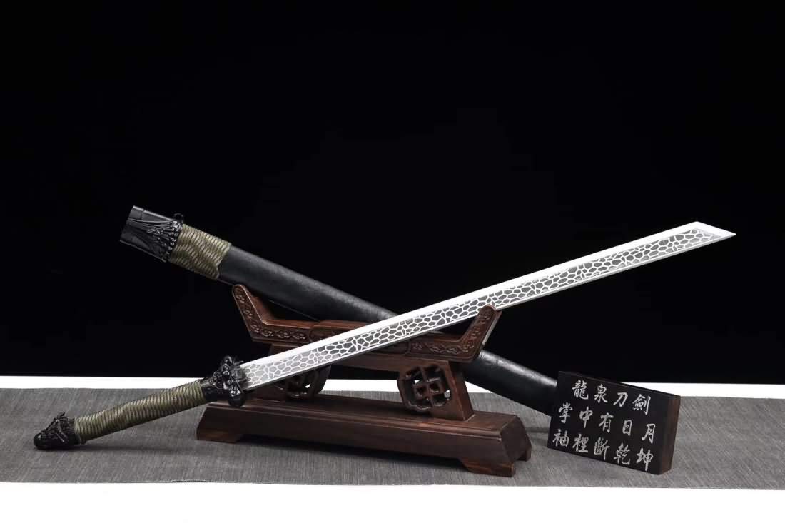 Handmade Dragon Tang Dao Sword - High Carbon Steel Full Tang Blade - Authentic Chinese Martial Arts Weapon for Collectors, Cosplay & Home Decor