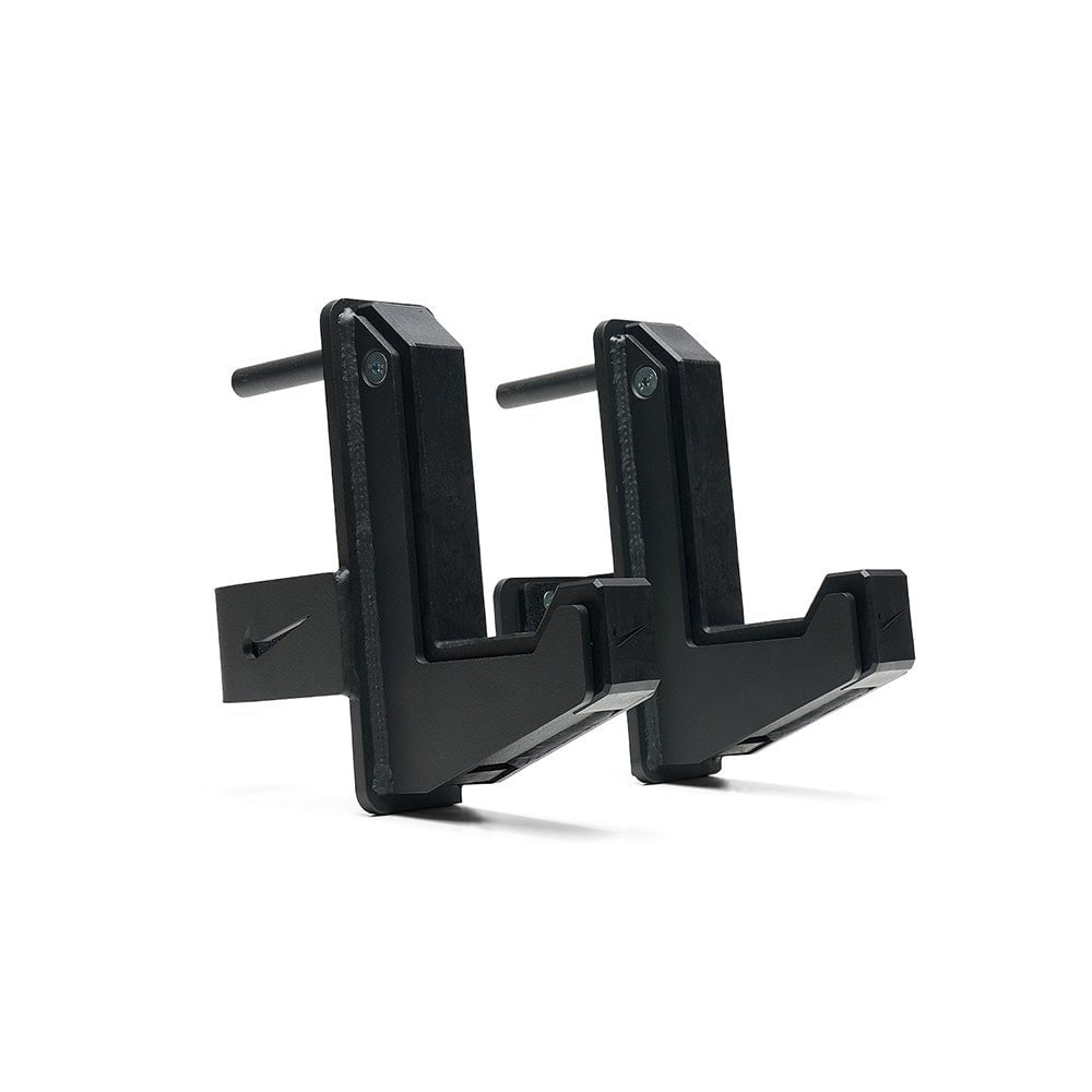 Nike Premium J Hooks - Heavy Duty Weightlifting Barbell Supports for Power Racks & Squat Stands - Perfect for Home Gym & CrossFit Training